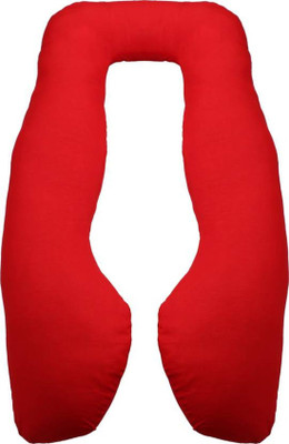 Linenovation Microfibre Solid Body Pillow Pack of 1(Red)