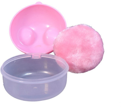

Poddar Fashion Square Unbreakable Opaque New Born Baby Soft Gentle Touch Face Body Talcum Powder Easy to Refill Puff Cosmetic Storage Spong Container Villus Total Hygiene Cylindrical Powder Containe(Pink)