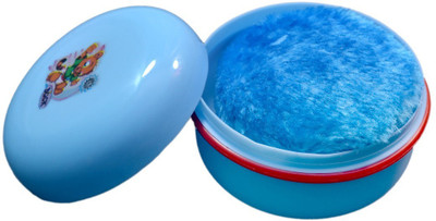 

Poddar Fashion Square Unbreakable Opaque New Born Baby Soft Gentle Touch Face Body Talcum Powder Easy to Refill Puff Cosmetic Storage Spong Container Villus Total Hygiene Cylindrical Powder Containe(Blue)