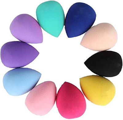 

Royalkart Makeup Blender Sponge Powder Puff Soft Flawless Facial Makeup Tool for Liquid, Creams etc. (Multicolour) (Pack of 10)