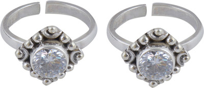 

SILVERWALA 925-92.5 Sterling Silver Cubic Zirconia Stone Fashion Toe Ring for Women and Girls () Sterling Silver Cubic Zirconia Silver Plated Toe Ring, White