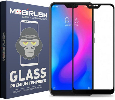 MOBIRUSH Edge To Edge Tempered Glass for Mi Redmi 6 pro(Pack of 1)