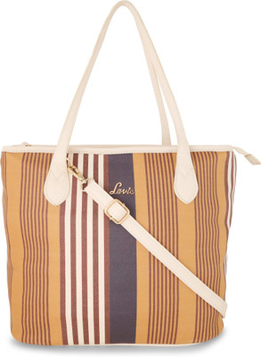 

Lavie Women Evening/Party Yellow Genuine Leather Tote