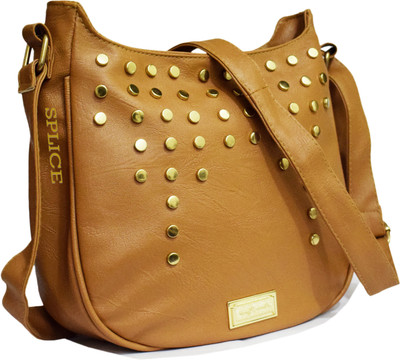 

RIDGEWOOD Girls Casual Tan PU Sling Bag