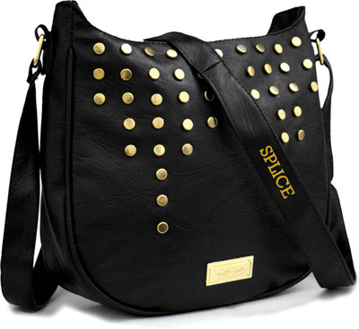 

RIDGEWOOD Girls Casual Black PU Sling Bag