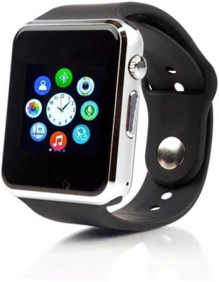 

BeatCell Bluetooth Smart Watch Compatible With All 3G , 4G Phone With Camera And Sim Card Support Silver Smartwatch(Black Strap Free Size)