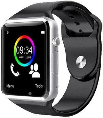 

BeatCell Bluetooth Smart Watch Compatible With All 3G , 4G Phone With Camera And Sim Card Support Silver Smartwatch(Black Strap Free Size)