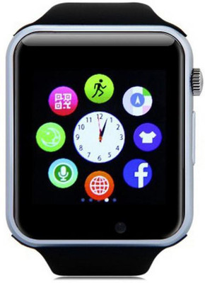 

BeatCell Bluetooth Smart Watch Compatible With All 3G , 4G Phone With Camera And Sim Card Support Silver Smartwatch(Black Strap Free Size)