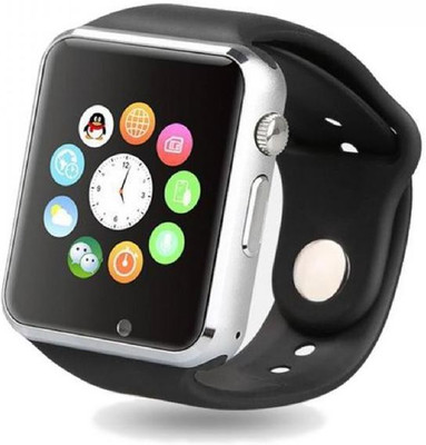 

BeatCell Bluetooth Smart Watch Compatible With All 3G , 4G Phone With Camera And Sim Card Support Silver Smartwatch(Black Strap Free Size)