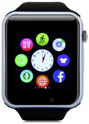 

BeatCell Bluetooth Smart Watch Compatible With All 3G , 4G Phone With Camera And Sim Card Support Silver Smartwatch(Black Strap Free Size)