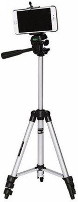 

Syvo 3110 Portable & Foldable Camera & Mobile Tripod with Mobile Clip Holder Bracket Fully Flexible Mount Cum Tripod Stand with Three-Dimensional Head & Quick Release Plate Tripod Tripod(Silver, Supports Up to 1500 g)