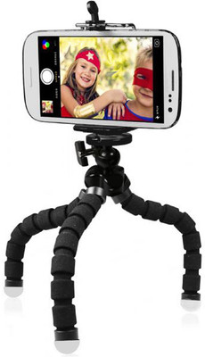 

BUY GENUINE Fully Flexible Foldable Octopus Tripod Stand with Mobile Holder Tripod(Multicolor, Supports Up to 1000)