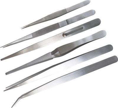 

Scorpion 6 pc Tweezers Stainless Steel For Gadget Repairing, Hobby, Craft, Jewellery Making, Watch repair Work & Personal Care