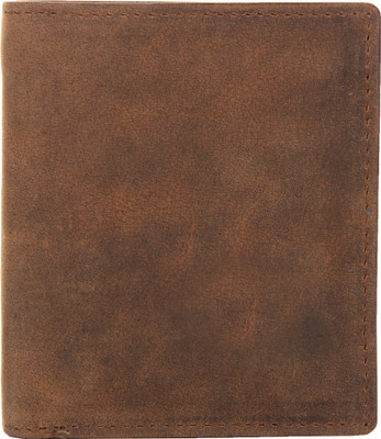 

Leather Zentrum Men Casual Brown Genuine Leather Wallet(3 Card Slots)