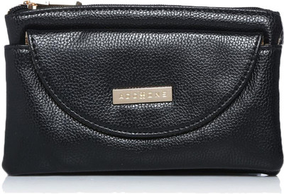 

Addons Women Evening/Party Black Artificial Leather Wallet