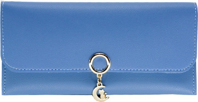 

Eyeslanguage Girls Blue Genuine Leather Wallet(6 Card Slots), Sky blue