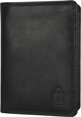 

Le Craf Men Black Genuine Leather Wallet(7 Card Slots)