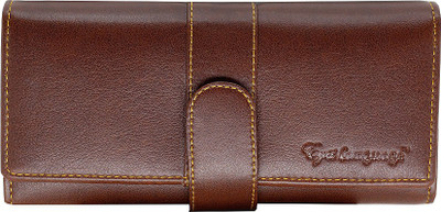 

Eyeslanguage Women Casual Brown Genuine Leather Wallet(4 Card Slots)