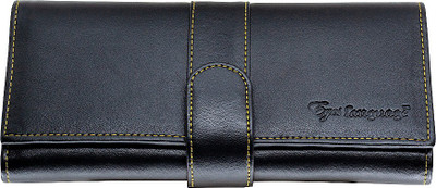 

Eyeslanguage Women Casual Black Genuine Leather Wallet(6 Card Slots)