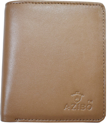 

Azibo Men Khaki Genuine Leather Wallet(5 Card Slots)