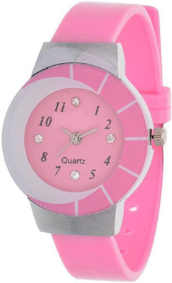 

HBM Stylish Attractive Pink Dial Pink straps Watch - For Women