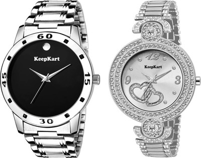

Keepkart Combo Of Two Mettalic Fashion High Quality In Low Rate Couple Watch - For Men & Women