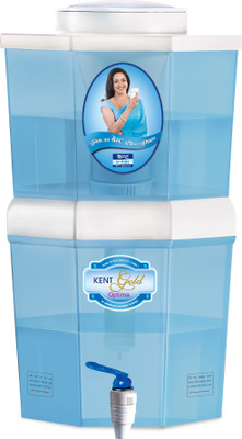 

Kent Gold Optima (11016) 10 L Gravity Based Water Purifier(White, Blue), Blue;white