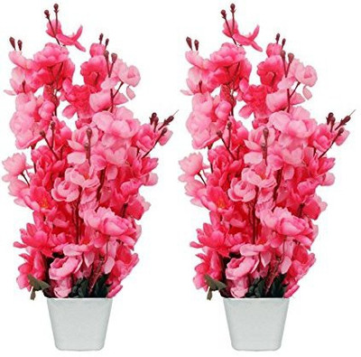 KAYKON 2 Artificial Flowers With Pot Superb Home Decor Flower Pot - 16 inch Red, Pink Orchids Artificial Flower with Pot(16 inch, Pack of 2) KAYKON 2 Artificial Flowers With Pot Superb Home Decor Flower Pot - 16 inch Red, Pink Orchids Artificial Flower with Pot(16 inch, Pack of 2)