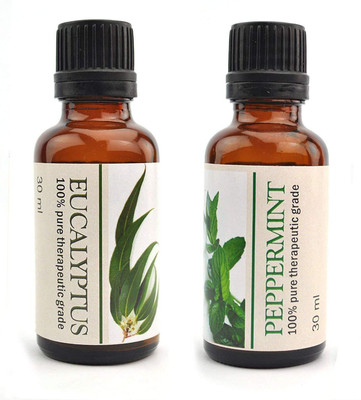 

Karma 100% pure Therapeutic Grade undiluted essential oils in 30 ml Bottles-Peppermint, Eucalyptus Essential Oil(30 ml)