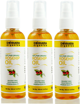 

Donnara Organics Premium Rosehip oil- 100% Pure & Natural Combo pack of 3 bottles of 100 ml(300 ml) Hair Oil(300 ml)