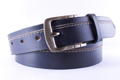 

U+N Men Casual Blue Genuine Leather Belt