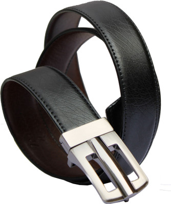 

Harlie King Men Formal Black Artificial Leather Reversible Belt