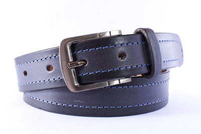 

U+N Men Casual Blue Genuine Leather Belt