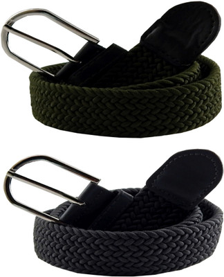 

ELS Men & Women Casual Green, Grey Canvas, Fabric, Synthetic Belt