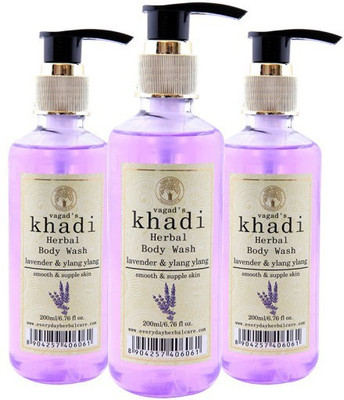 

Vagad's Khadi Lavender And Ylang Ylang Body Wash(600 ml, Pack of 3)