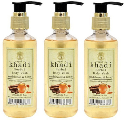 

Vagad's Khadi Sandalwood and Honey(600 ml, Pack of 3)
