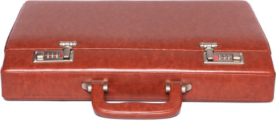 

OBANI Faux leather briefcase Medium Briefcase - For Men(Brown)