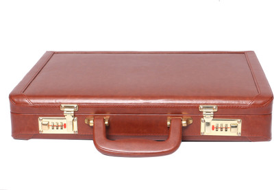 

JASHMIN Faux leather briefcase Medium Briefcase - For Men(Tan)
