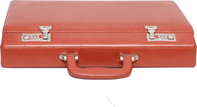 

JASHMIN Faux leather briefcase Medium Briefcase - For Men(Tan)
