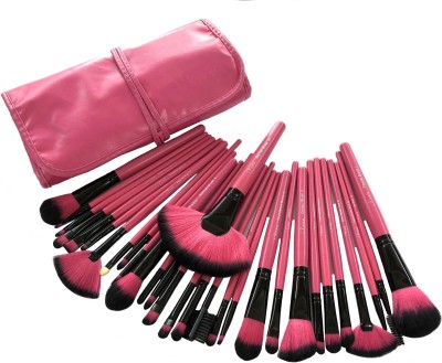 

L'Rivara 30 Piece Makeup Brush Set with PU Leather Case LR-111 ( Pink)(Pack of 30)