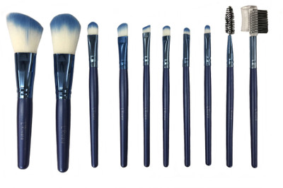 

L'Rivara 10 Piece Makeup Brush Set Model LR-102 (Blue)(Pack of 1)