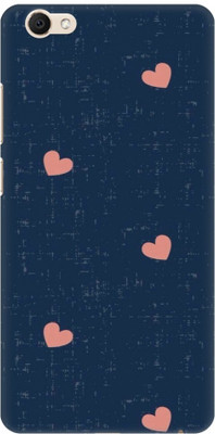 Coberta Case Back Cover for VIVO Y55L(Pink Floating Hearts In Blue Matte Designer, Hard Case, Plastic) Flipkart