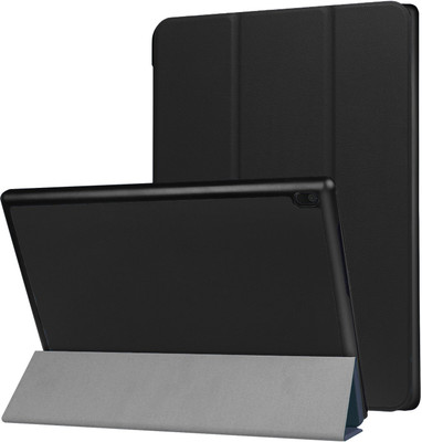Robustrion Flip Cover for Lenovo Tab4 10(Black, Cases with Holder)