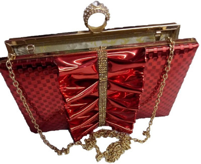 

Maniram Creation Party Red Clutch