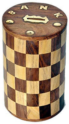 

rjd_traders money bank chess pattern Coin Bank(Brown)