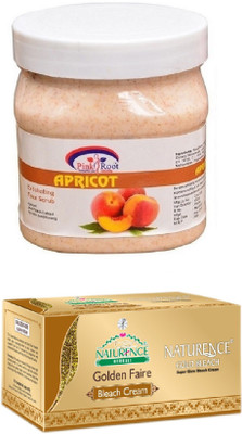 

Pink Root APRICOT SCRUB 500ML WITH NATURENCE GOLD BLEACH 200G(Set of 2)