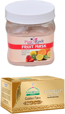 

Pink Root FRUIT MASK 500ML WITH NATURENCE GOLD BLEACH 200G(Set of 2)
