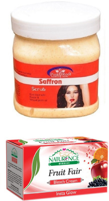 

Pink Root SAFFRON SCRUB 500ML WITH NATURENCE FRUIT BLEACH 200G(Set of 2)