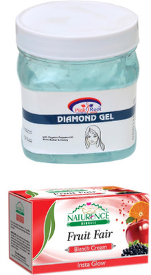 Pink Root DIAMOND GEL 500ML WITH NATURENCE FRUIT BLEACH 200G(Set of 2)