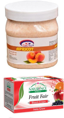 

Pink Root APRICOT SCRUB 500ML WITH NATURENCE FRUIT BLEACH 200G(Set of 2)